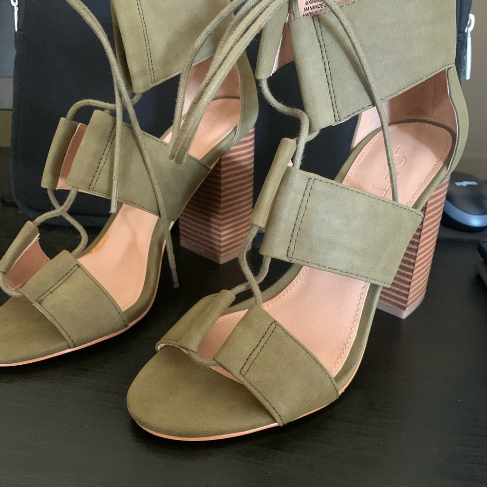 High heeled shoes